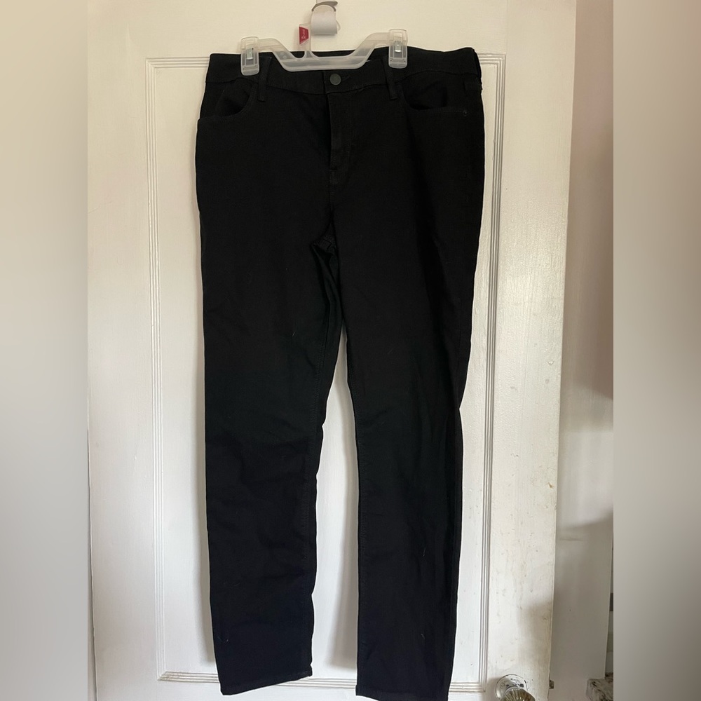 Black super skinny mid rise jeans